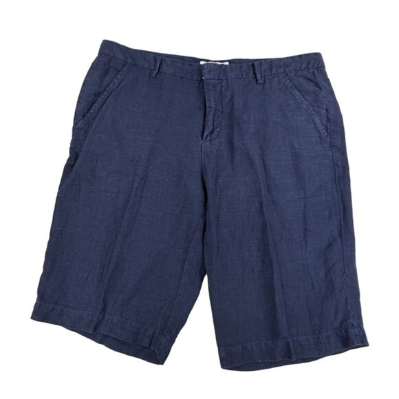 Europann Saint-Tropez Linen Shorts Mens 37 Blue Relax Resort Wear Beach Travel - Picture 3 of 10